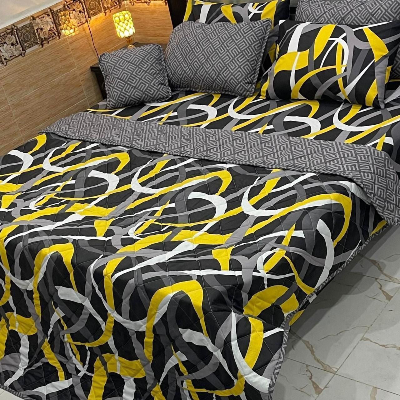7PC PRINTED-COMFORTER SET