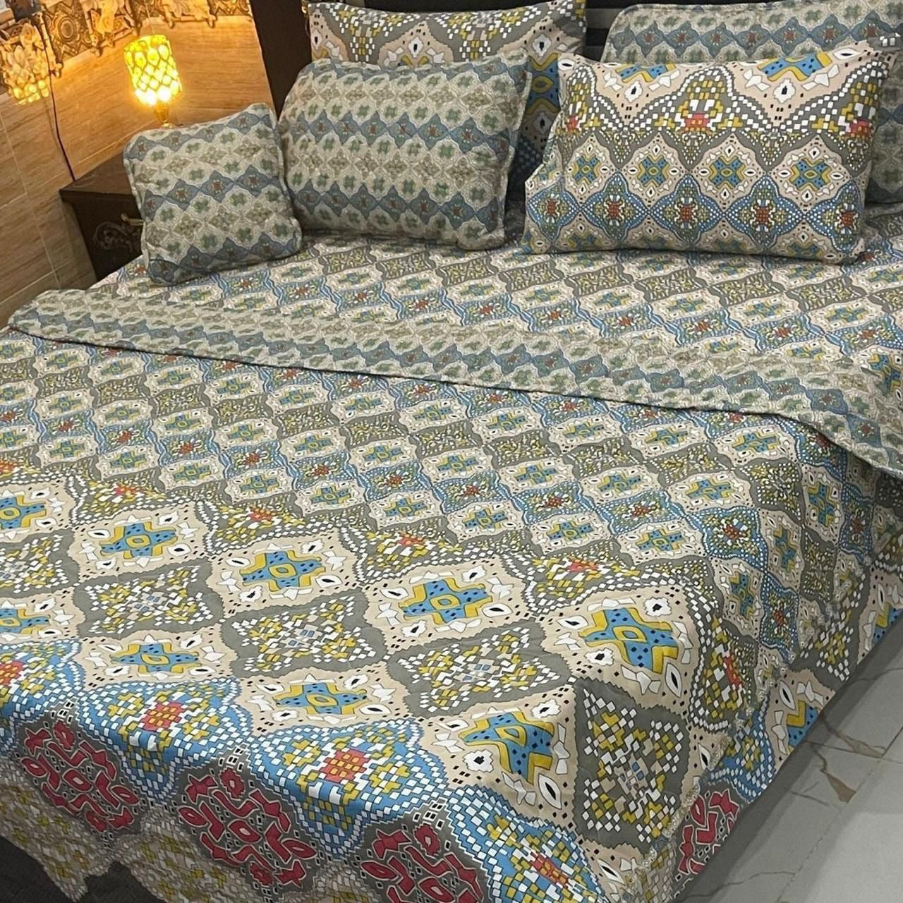 7PC PRINTED-COMFORTER SET