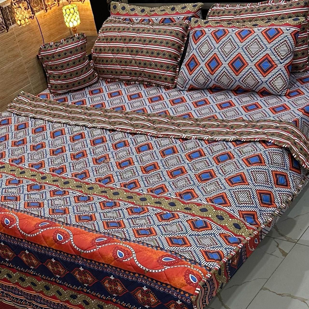 7PC PRINTED-COMFORTER SET