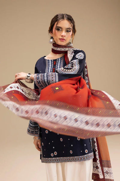 JAZMINE - 3PC Dhanak premium EMBROIDERED SUIT WITH whool shawl BY Laiba khan
