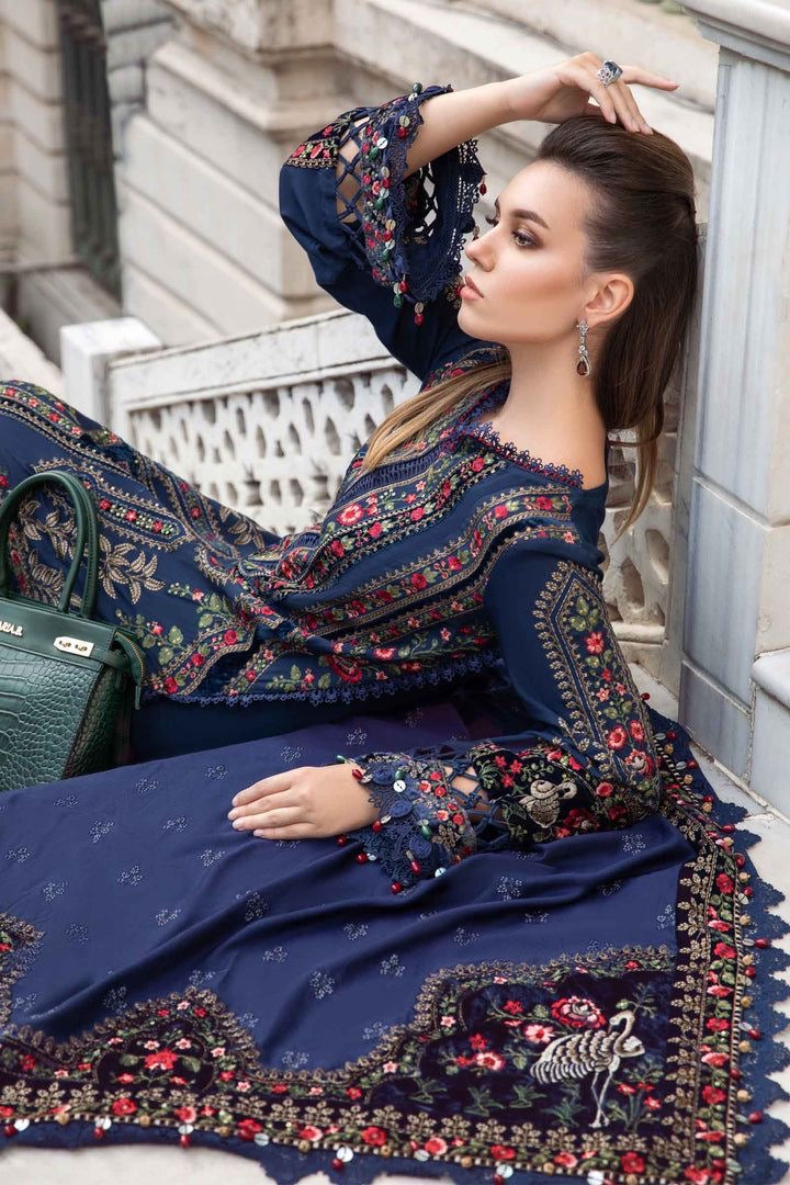 MARIA-B Luxury Embroidered 3PC (DHANAK FABRIC)