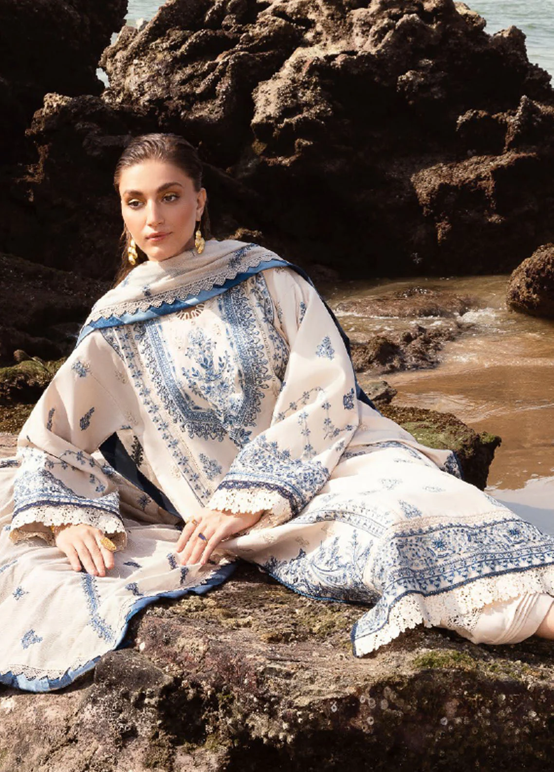 FLORENT- Heavy Embroidery 3PC with Dimond Duppatta