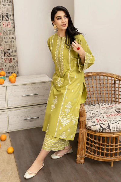 URGE - 3PC Dhanak LUXURY EMBROIDERED with printed shawl