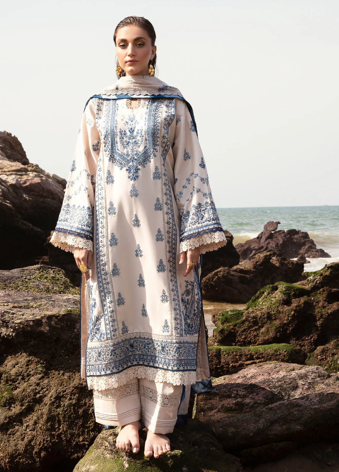 FLORENT- Heavy Embroidery 3PC with Dimond Duppatta