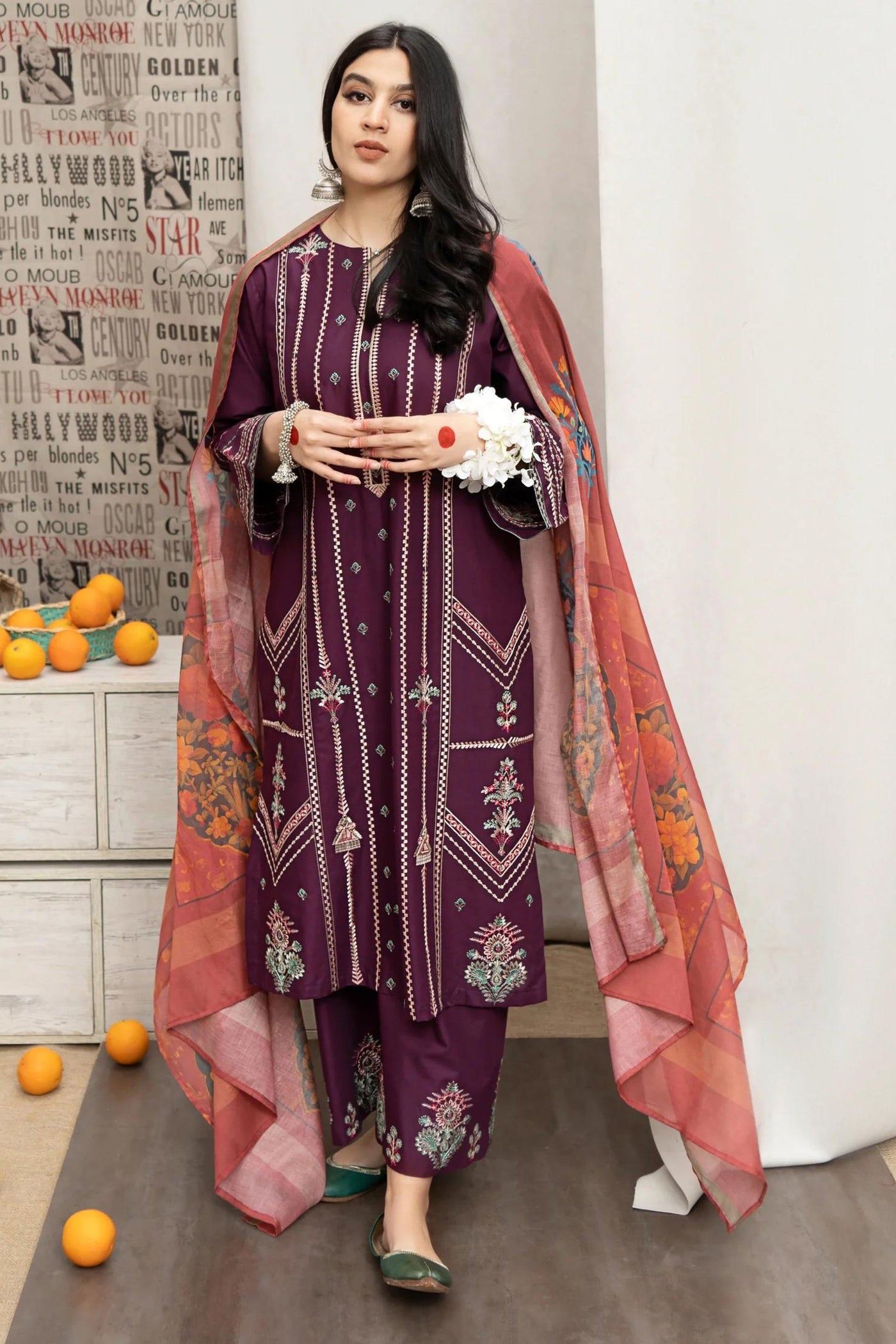 URGE - 3PC LAWN EMBROIDERED