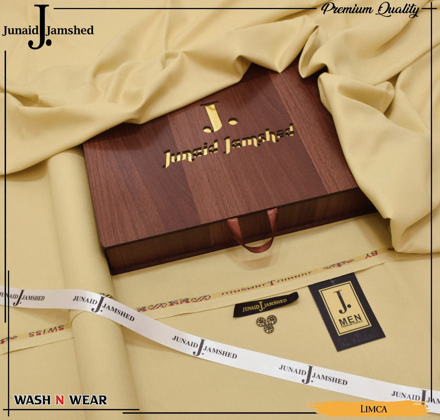 Premium Wash & Wear Unstitched Men’s Suit (BEIGE)